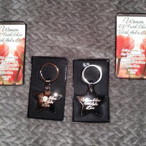 Set of 2 Women Of Faith Shine W/Gods Love Keychain